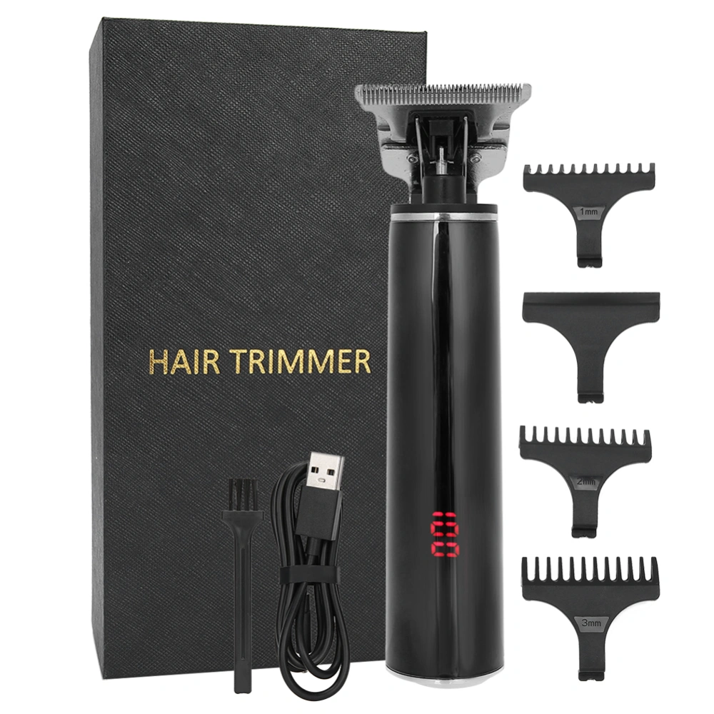 Electric Trimmer Hair Clippers Waterproof Household LCD Display Home Hair CutterBlack