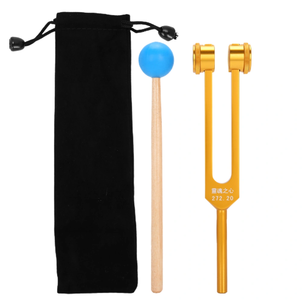 272.2HZ Aluminum Alloy Yoga Tuning Fork Sound Healing Therapy Tuning Fork with Hammer