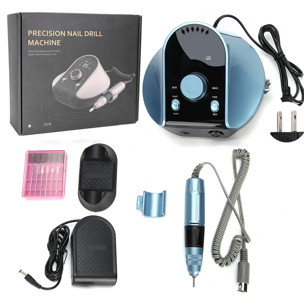 35000RPM Professional Electric Nail Drill Machine Nail Grinding Polisher Manicure ToolUS Plug 110V