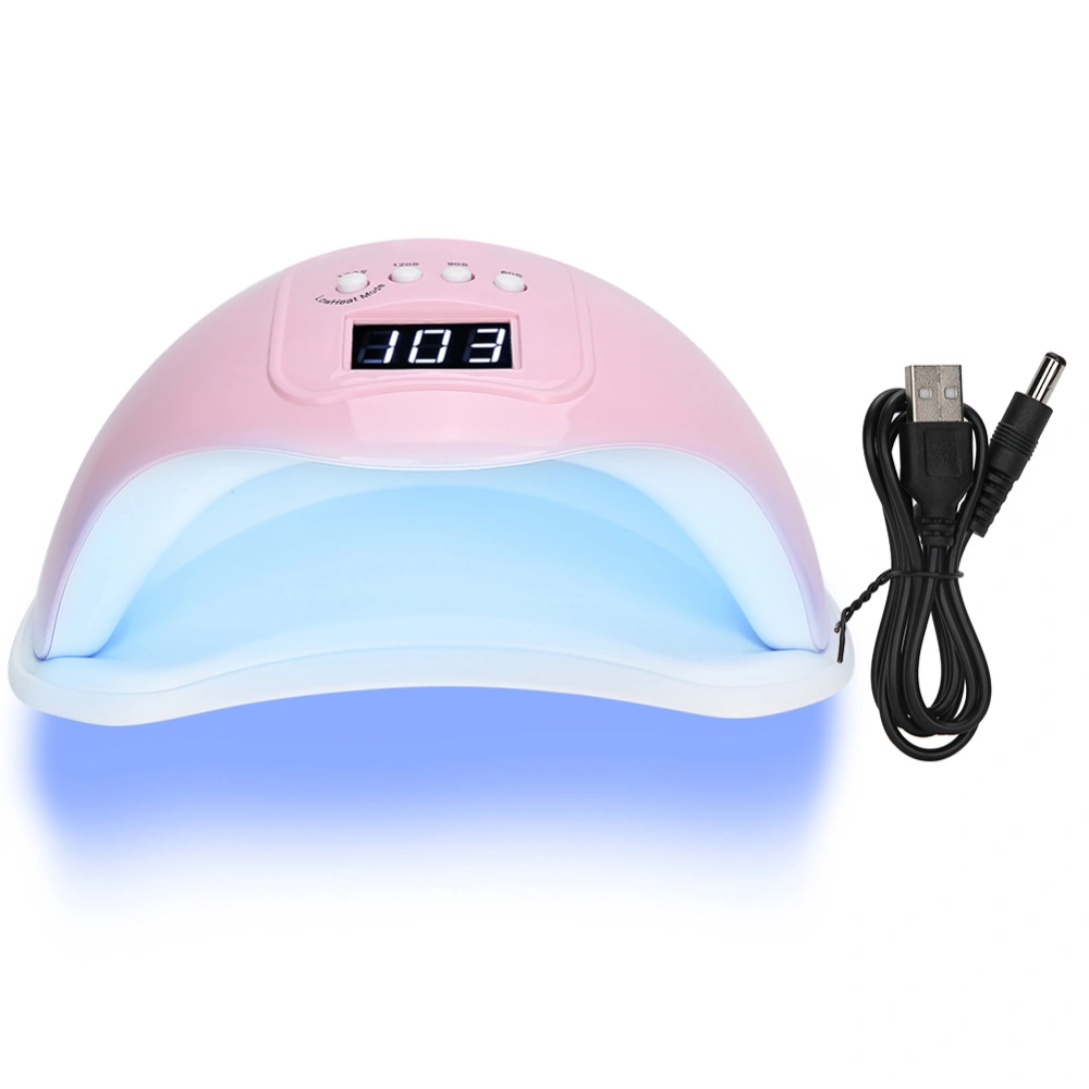 48W Intelligent Timing LED UV Gel Nail Polish Dryer Lamp Household Nail Curing MachinePink