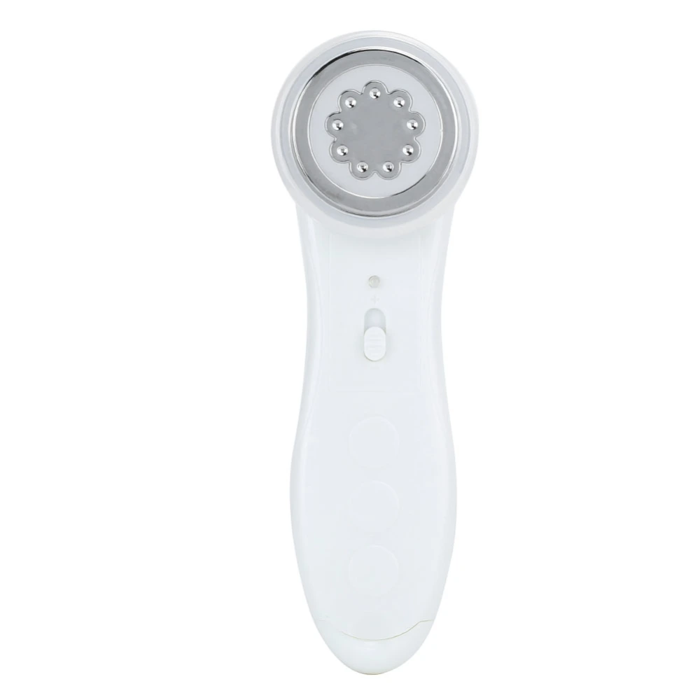 Electric Facial Vibration Massage Cleansing Machine Portable Ion Import Beauty InstrumentWhite