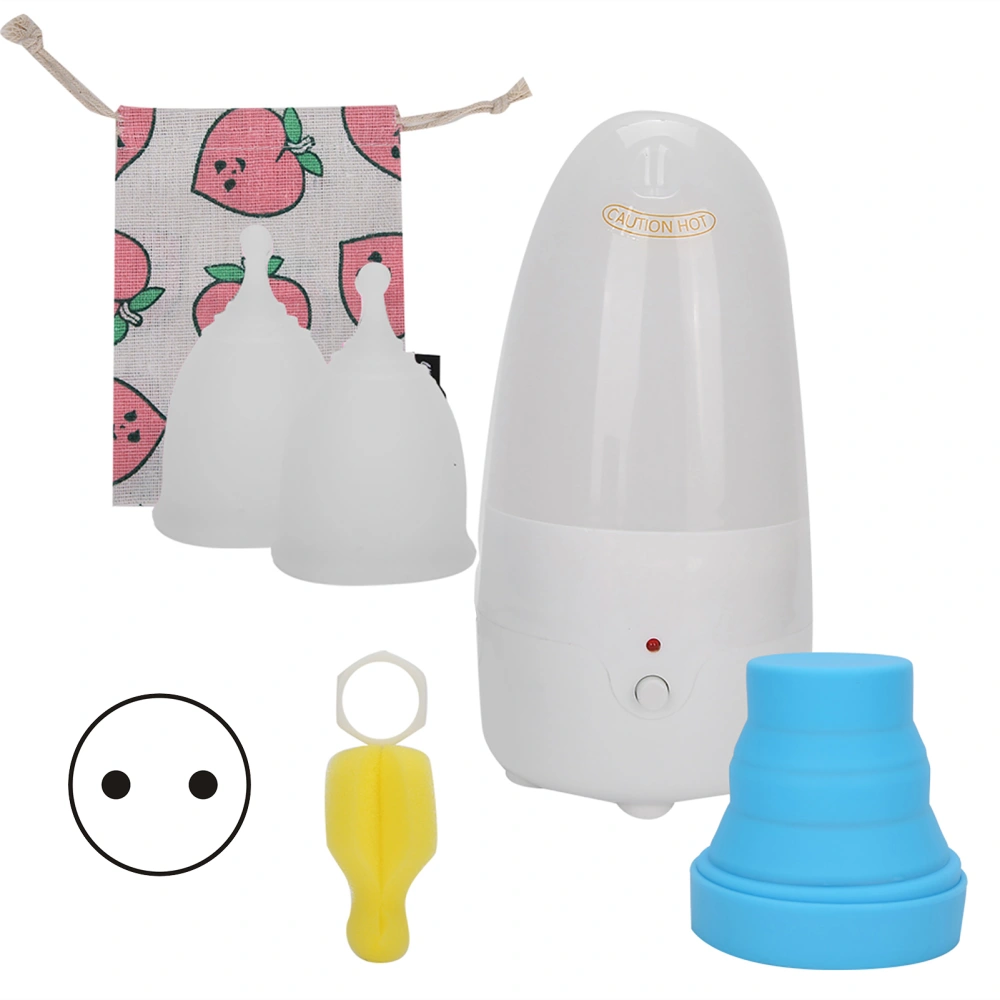 Reusable Silicone Female Menstrual Cup Set Steam Sterilizer Menstruation Health Care#1