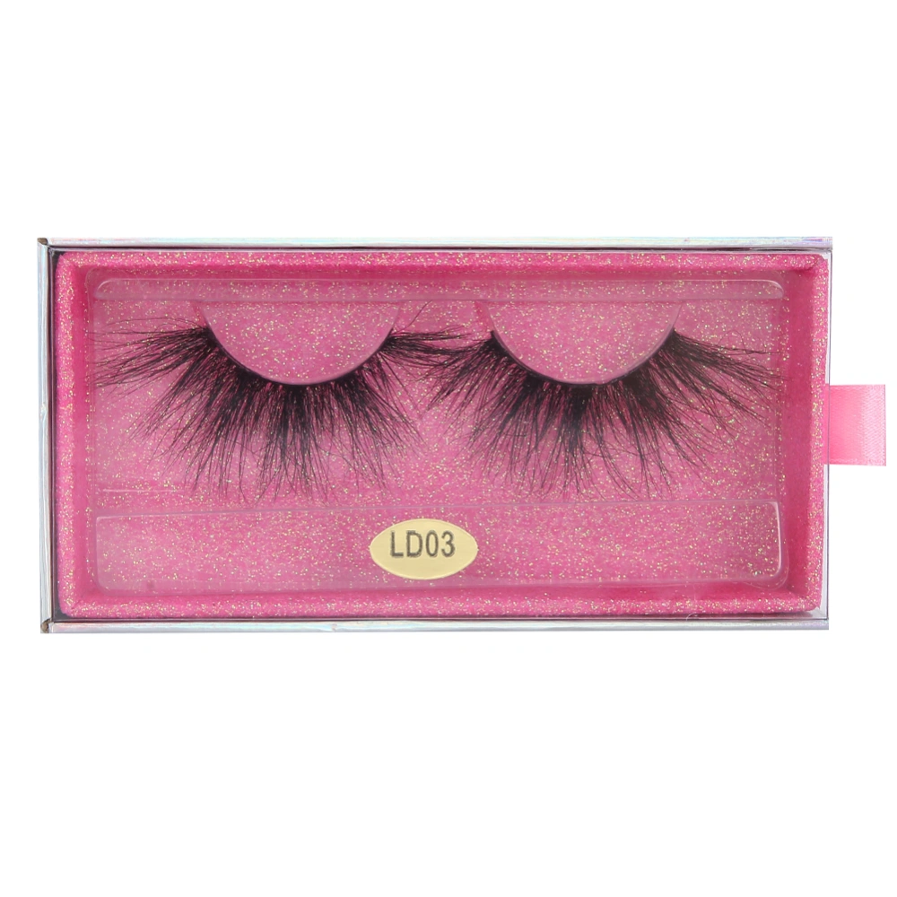 5D 25mm False Eyelashes Makeup Fake Eyelashes Fluffy Curling Long False LashesLD03