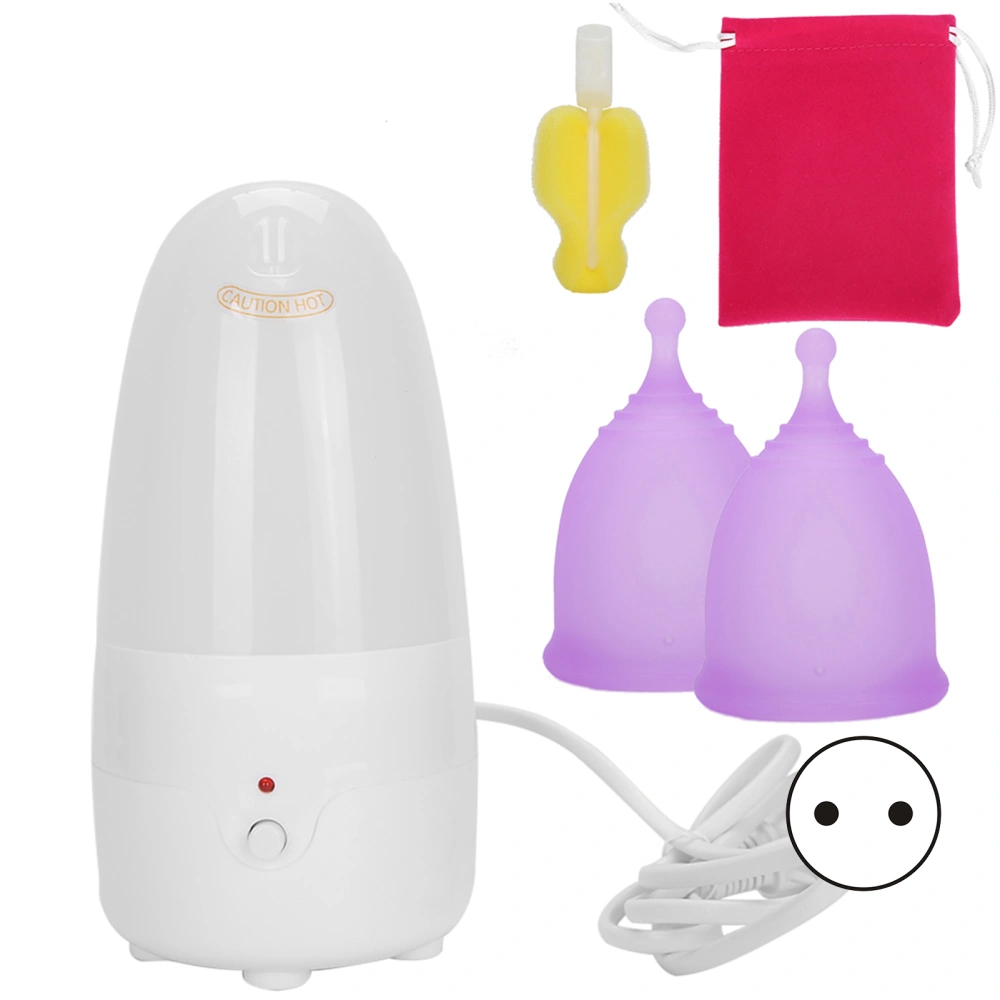 Reusable Female Menstrual Cup Lady Menstrual Cup Cleaner Machine Set (Cleaner Menstrual Cup Purple sS )