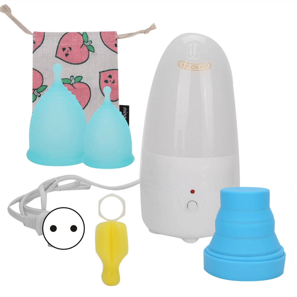 Reusable Menstrual Cup Silicone Leakproof Period Cup with Steam Machine (1pc S 1pc L )