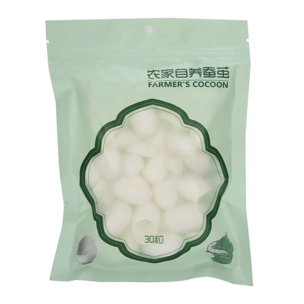 30pcs Face Cleaning Natural Silks Cocoons Blackhead Removal Exfoliating Silkworm Balls