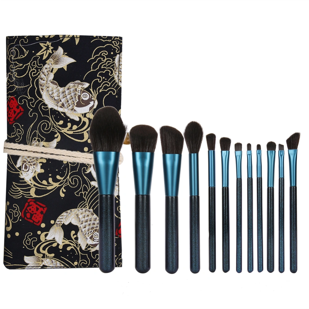 Makeup Brush Set Soft Hair Powder Base Eyeshadow Eyebrow Lip Brush with Storage Bag