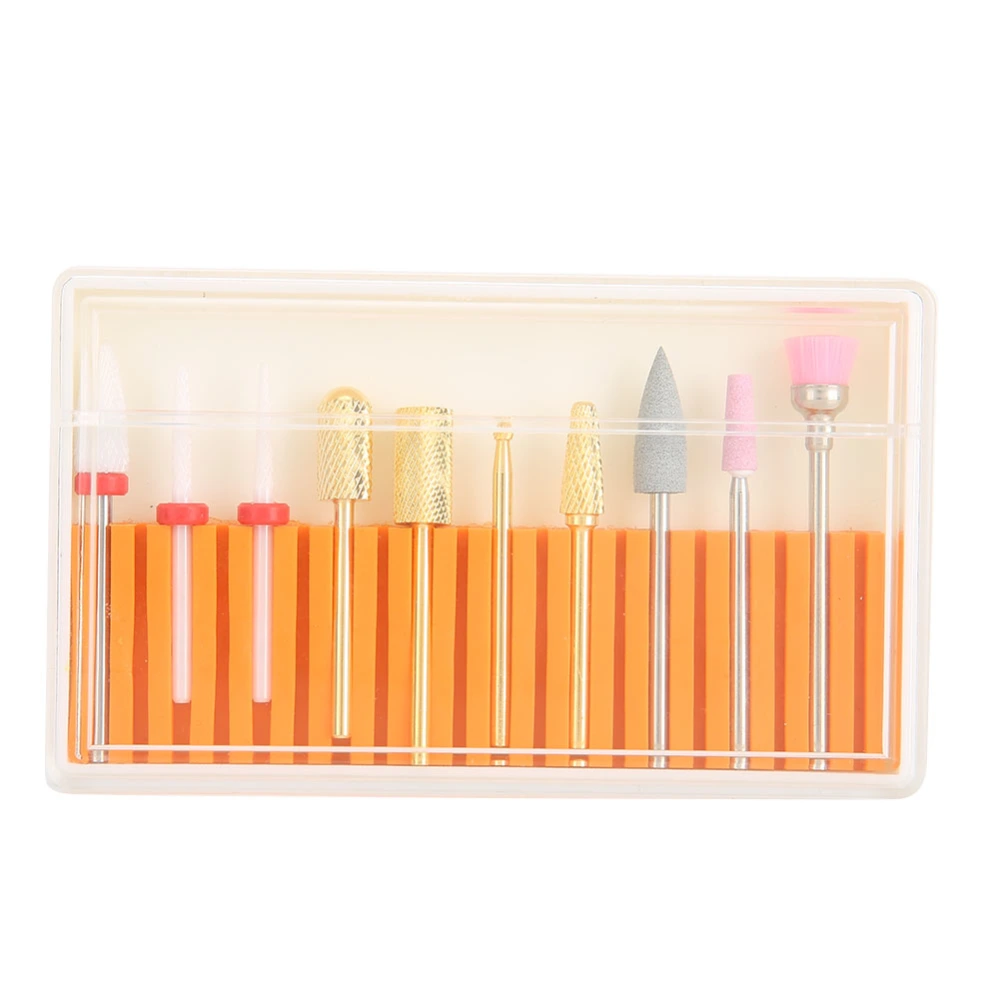 10 Pcs Ceramic Nail Drill Bits Set Electric Nail Polishing Cuticle Cutter For Manicure