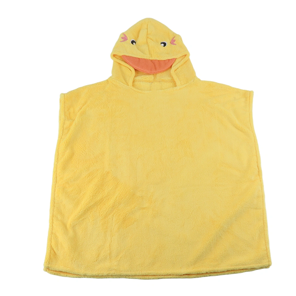 Baby Bathrobe Thick Baby Bath Face Hooded Towel Cartoon Animal Infant Plush WashclothYellow