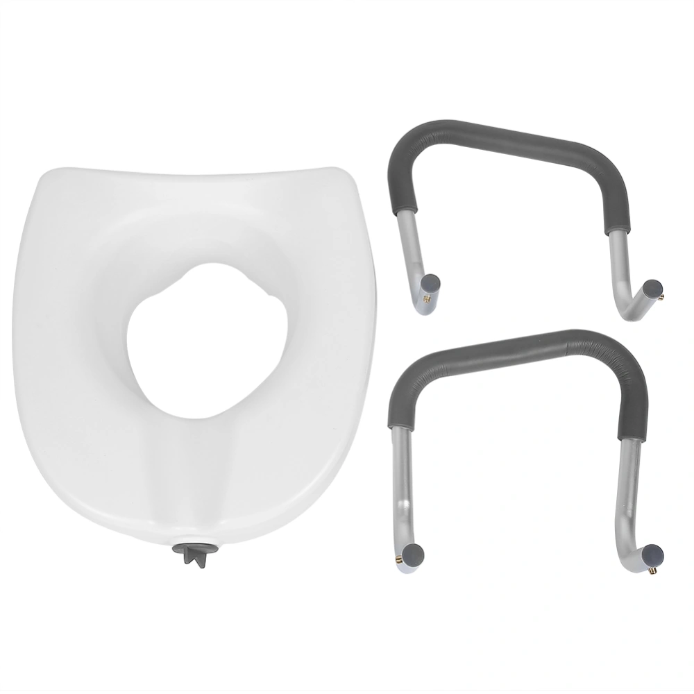 Elevated Raised Toilet Seat Adjustable Bathroom Pads Rise Height Seats with Safety Frame