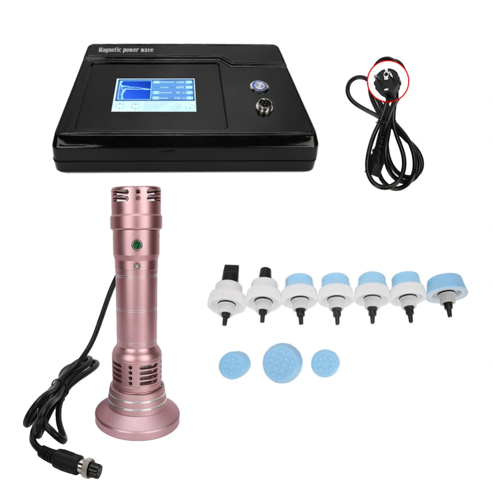 ED Extracorporeal Shockwave Therapy Machine Pain Relief Treatment Massager Instrument BlackRose Gold Handle EU Plug 110‑240V