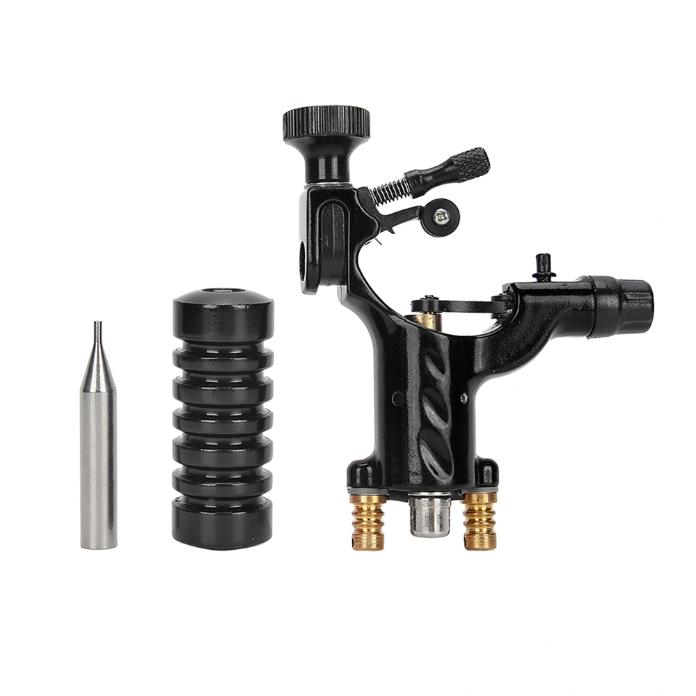 Dual Interface Motor Tattoo Machine Liner Shader Tattoo Machine Handle Needle Nozzle SetBlack