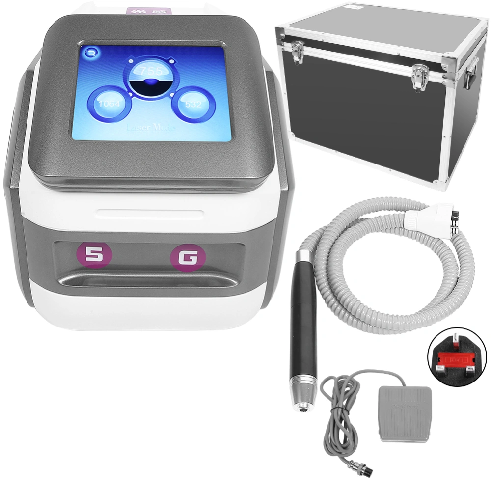 Laser Eyebrow Tattoo Removal Instrument Tattoo Pigment Spots Treatment Skin Whitening MachineUK Plug 220V