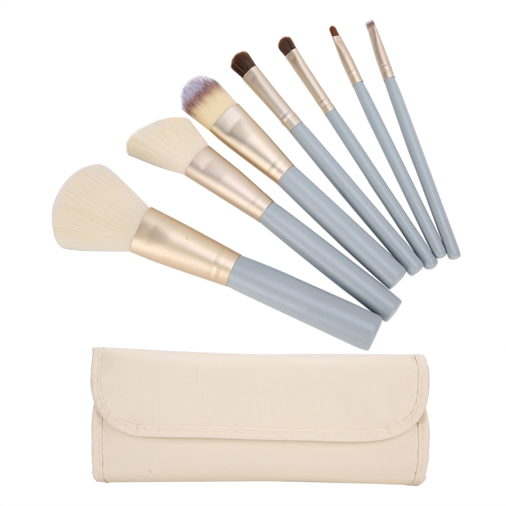 7pcs Makeup Powder Brushes Foundation Blush Brush Eyeshadow Brush with Storage Bag