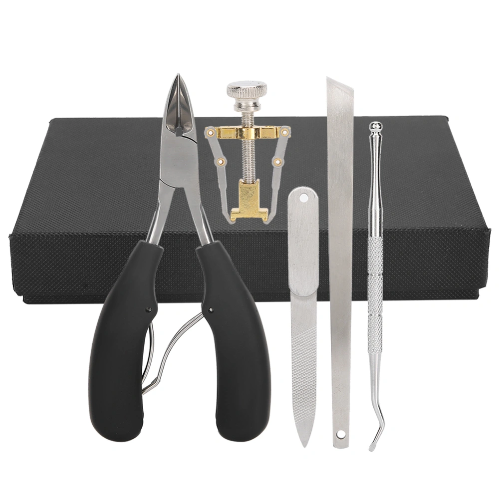 5pcs Stainless Steel Portable Pedicure Knife Nail Picker Ingrown Nail Corrector Tool Set