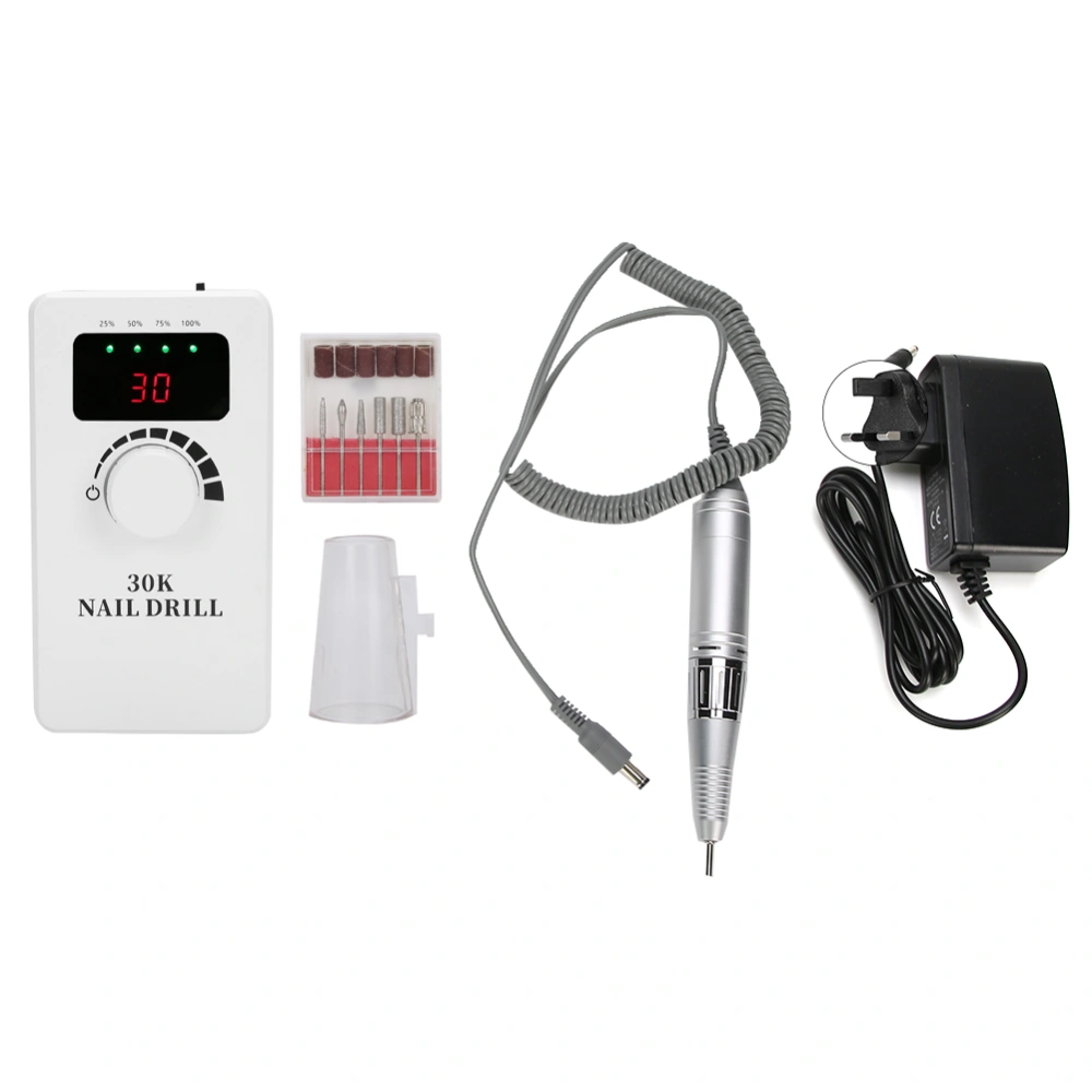 Electric Manicure Machine Set Portable Nail Drill Pen Set Pedicure Gel Polish FileUK Plug 110~240V