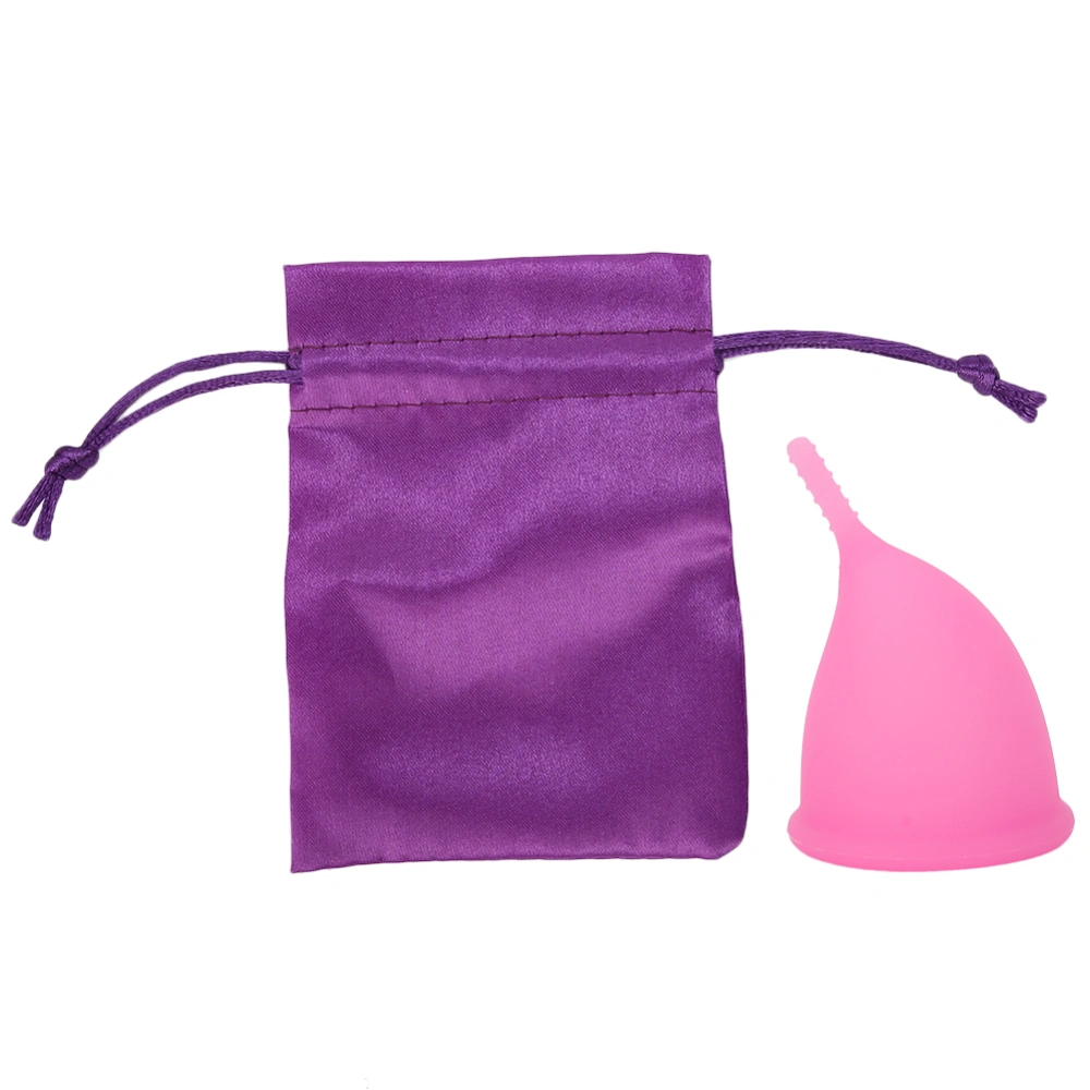 Reusable Menstrual Cup Silicone Period Tampon and Pad Alternative Feminine Hygiene Care PinkL