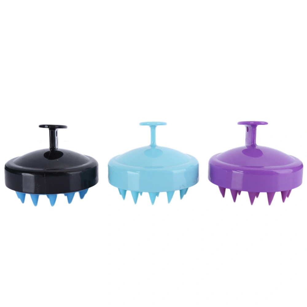 3pcs Silicone Shampoo Brush Soft Scalp Massager Brush AntiSlip Bathing Hair Washing Brush