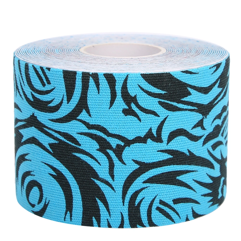 Camouflage Waterproof Soft Sports Bandage Breathable Pain Relief Protection Muscle TapeBlue Printing