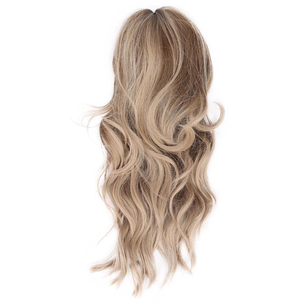 Women Long Wavy Light Blonde Wig Lady Fashionable Cosplay Party Synthetic Wigs 60cm LC279‑3