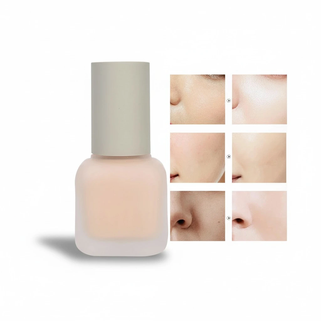 VIBELY Makeup Liquid Moisturizing Oil-Control Face Concealer Cream Makeup Tools 30mlNatural White