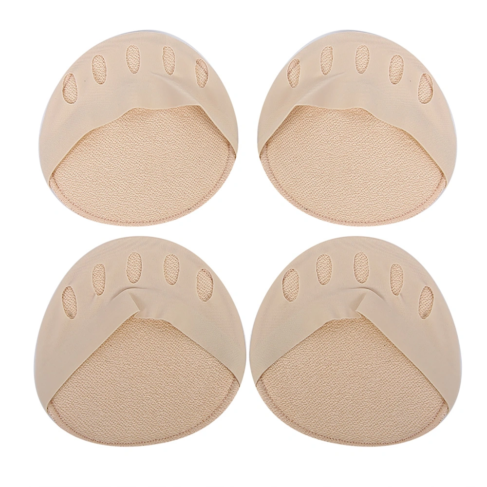 2 Pairs Soft Elastic High&#8209;Heeled Shoes Forefoot Pad Stress Pain Relief Forefoot Patch(Skin Color )