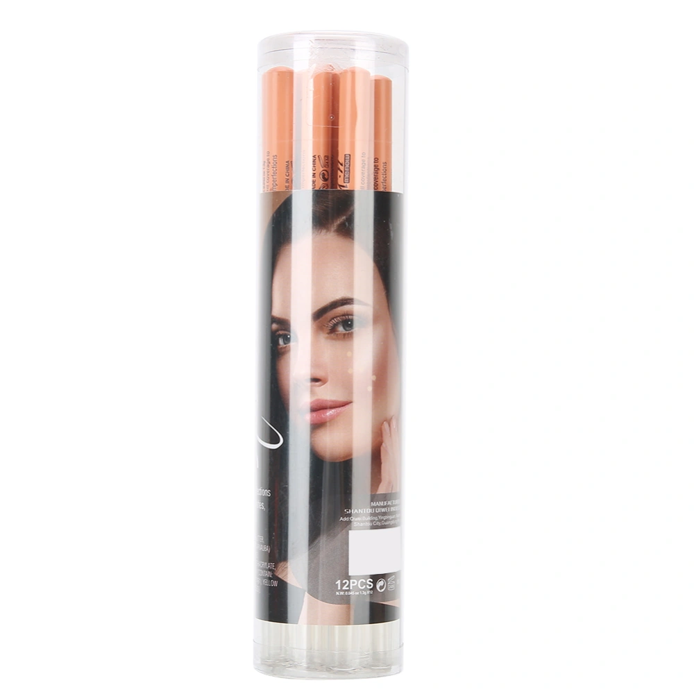 12pcs Contour Concealer Pen Moisturizing Brightening Concealer Face Base Pen Eye Makeup Tools