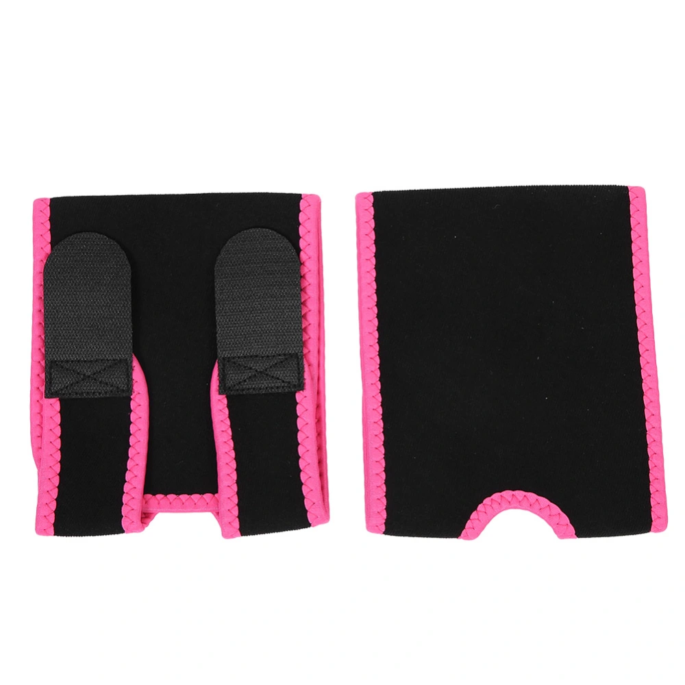 Unisex Adjustable Sports Arm Brace Cover Fat Burning Arm Support Protector (1 Pair)Rose Red