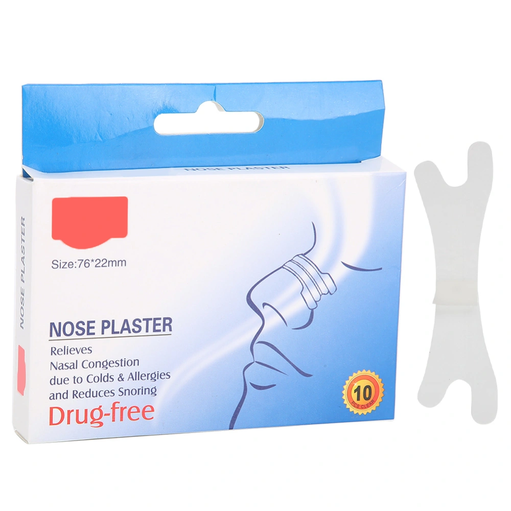 10pcs Nasal Strips Congestion Relief AntiSnoring Sleeping Nose Patch Nose Sticker