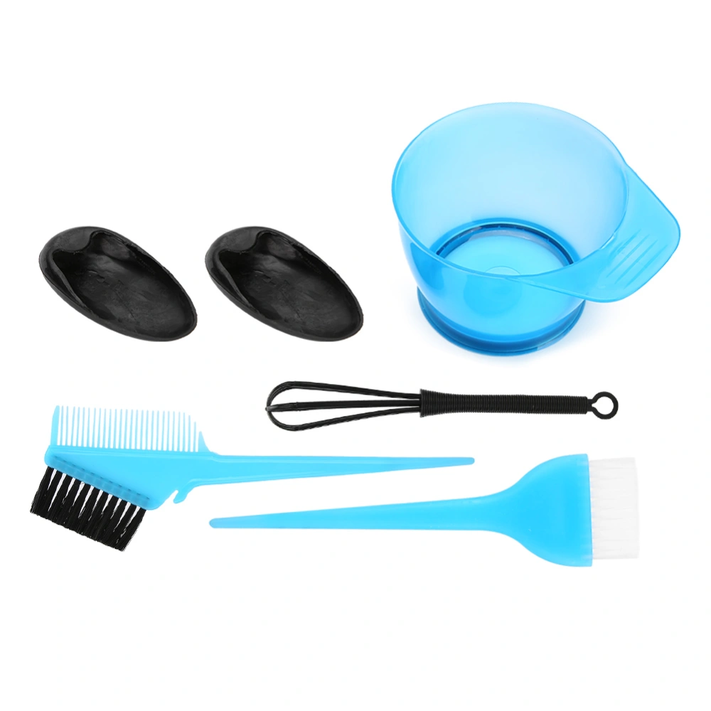 Hair Coloring Brush Hair Tint Salon Mixing Bowl Anti&#8209;Slip Hair Dyeing Styling Tool(Blue )