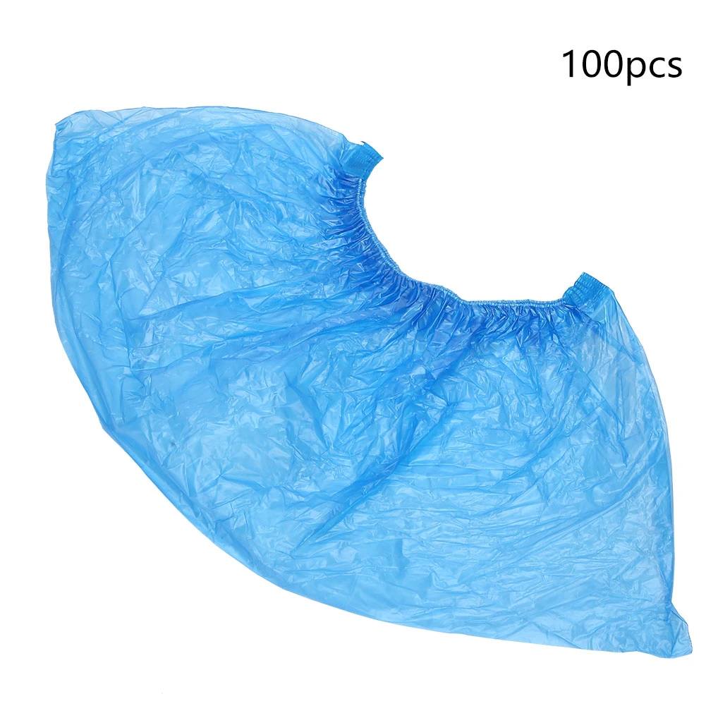 100pcs PE Disposable Household Shoe Cover Thickened Waterproof Dustproof Shoe Protector
