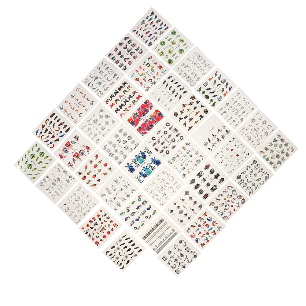 40pcs 3D Nail Art Stickers Decors DIY Self Adhesive Manicure Decoration for Women