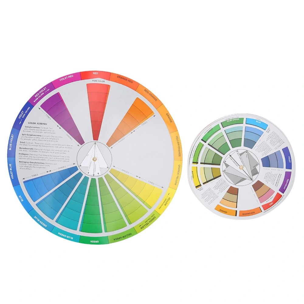 2pcs Tattoo Color Wheel Pigment Color Wheel Mixing Guide Tattoo Accessory