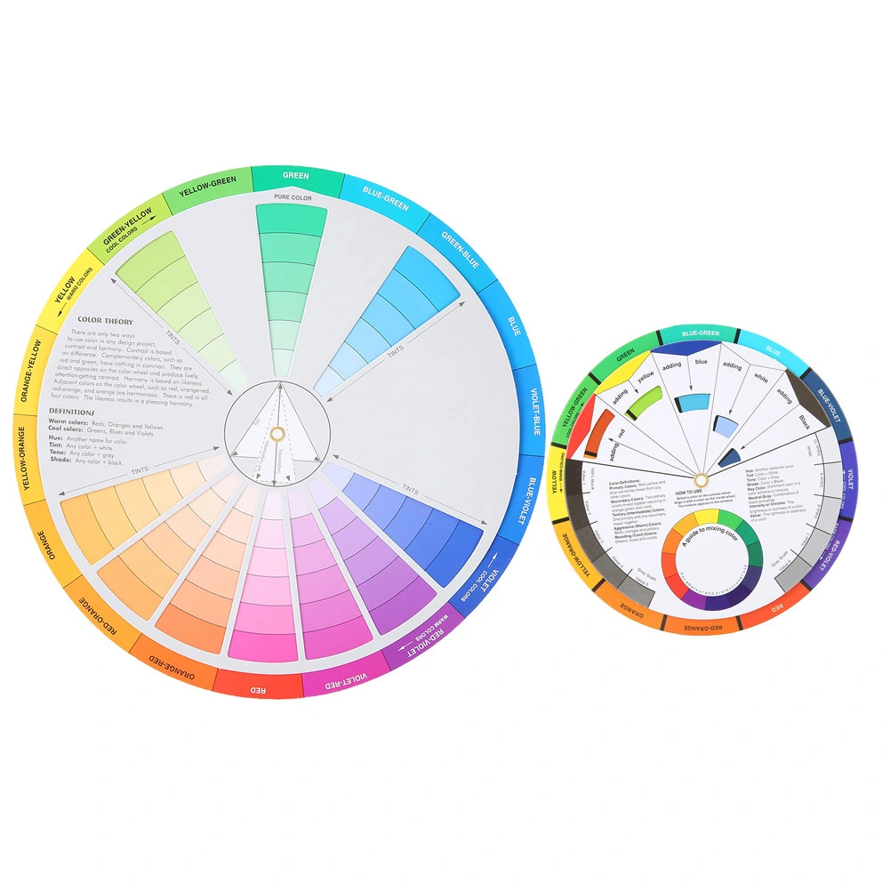 2pcs Tattoo Color Wheel Pigment Color Wheel Mixing Guide Tattoo Accessory