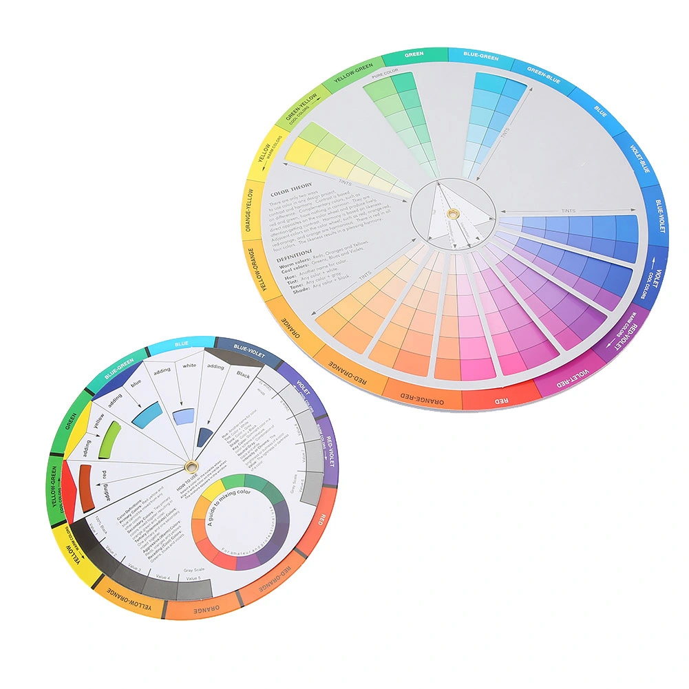 2pcs Tattoo Color Wheel Pigment Color Wheel Mixing Guide Tattoo Accessory