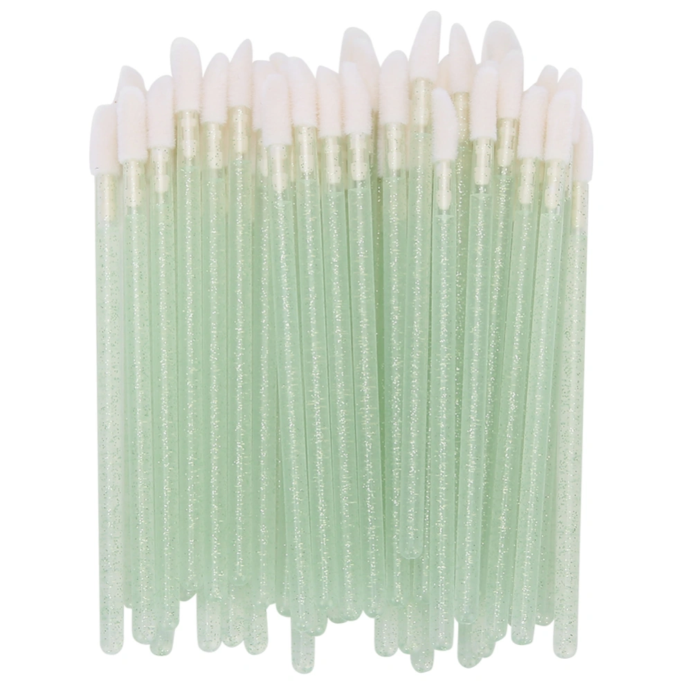 100pcs Disposable Lip Brush Eyelash Cleaning Cotton Swab Lash Mousse Brush Makeup Tool