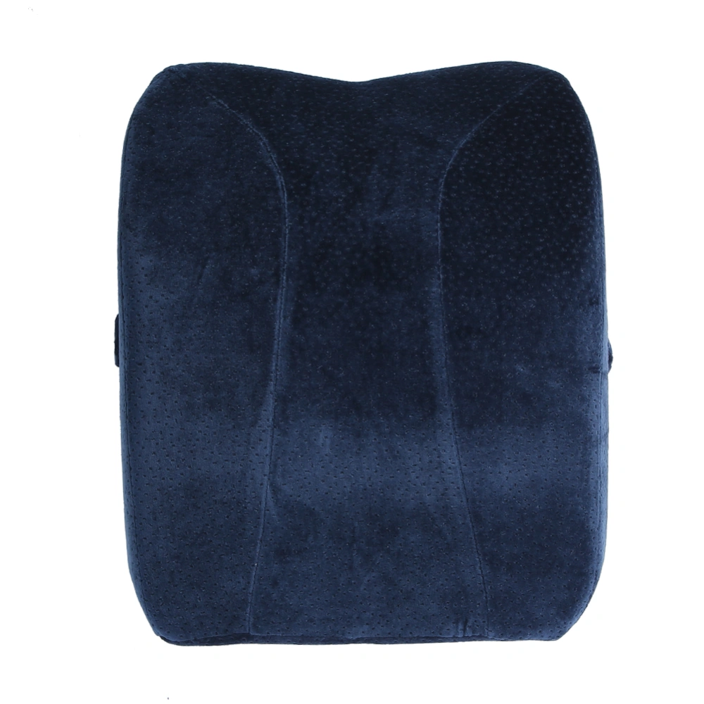 Lumbar Support Back Pillow Thickening Back Waist Support Cushion for Car Office Chair (Blue)