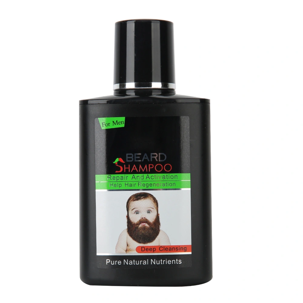 100ml Men Beard Wash Shampoo Mustache Deep Cleaning Shampoo Nourishing Moisturizing Beard Wash