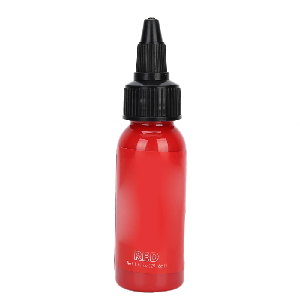 Semi Permanent Portable Body Tattoo Ink Long Lasting Fast Coloring Tattoo Pigment 29.6ml(Red )