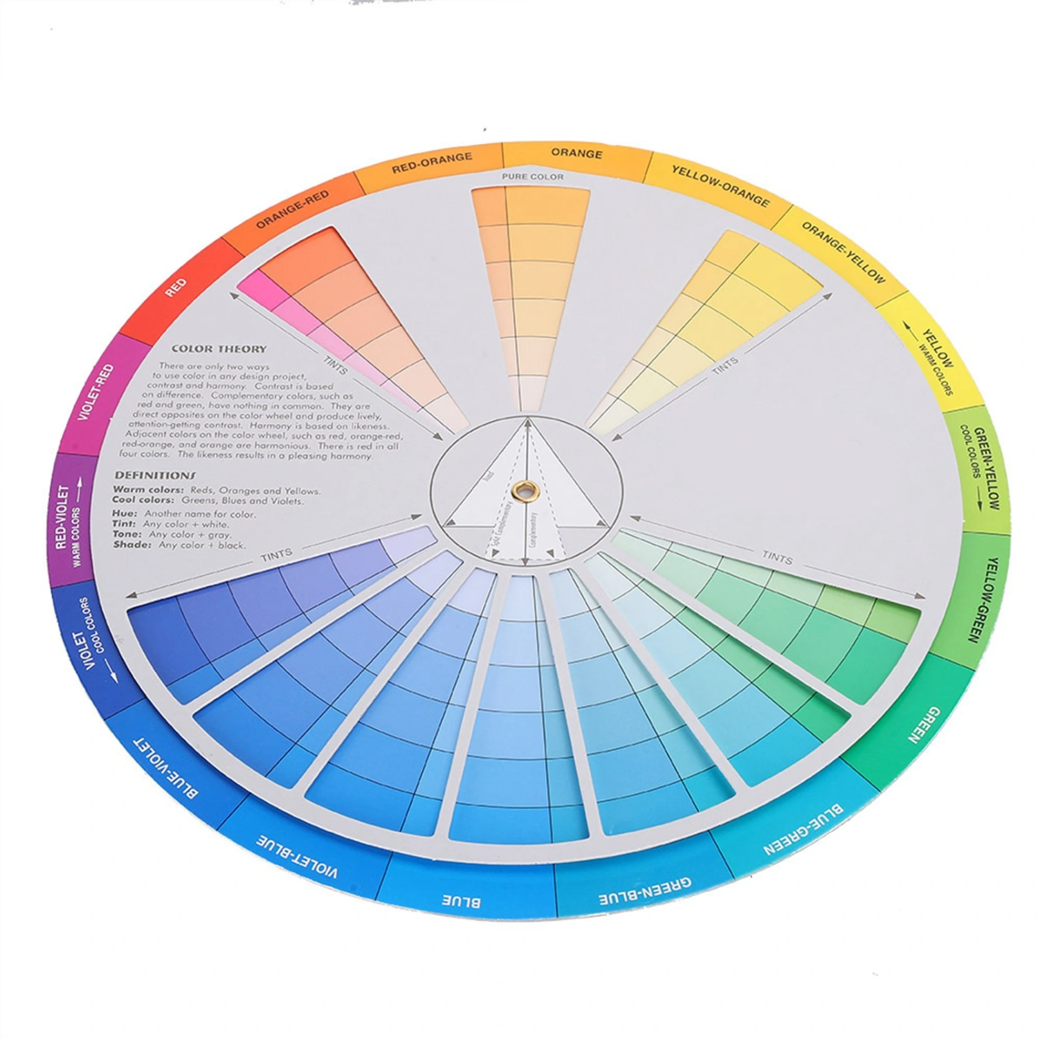 Tattoo Color Wheel Pigment Color Wheel Mixing Guide Tattoo Accessory (23cm Diameter)