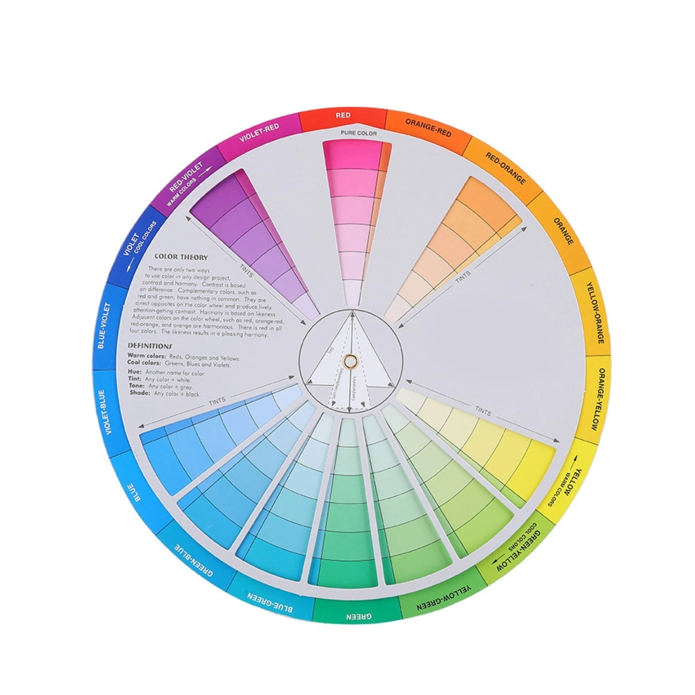 Tattoo Color Wheel Pigment Color Wheel Mixing Guide Tattoo Accessory (23cm Diameter)