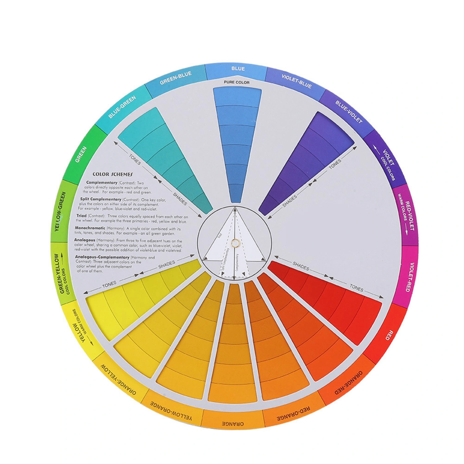 Tattoo Color Wheel Pigment Color Wheel Mixing Guide Tattoo Accessory (23cm Diameter)