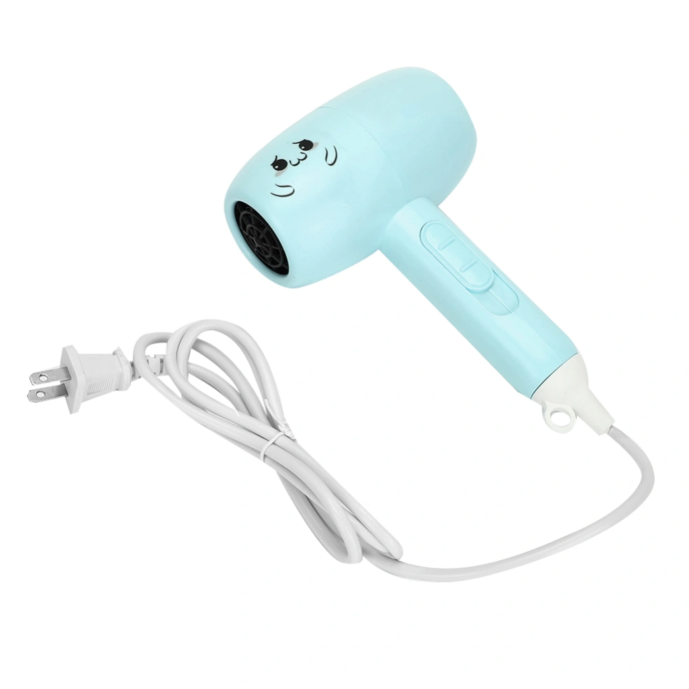 1000w Mini Hair Dryer Portable Household Blow Dryer Electric Hair Drying ToolBlue