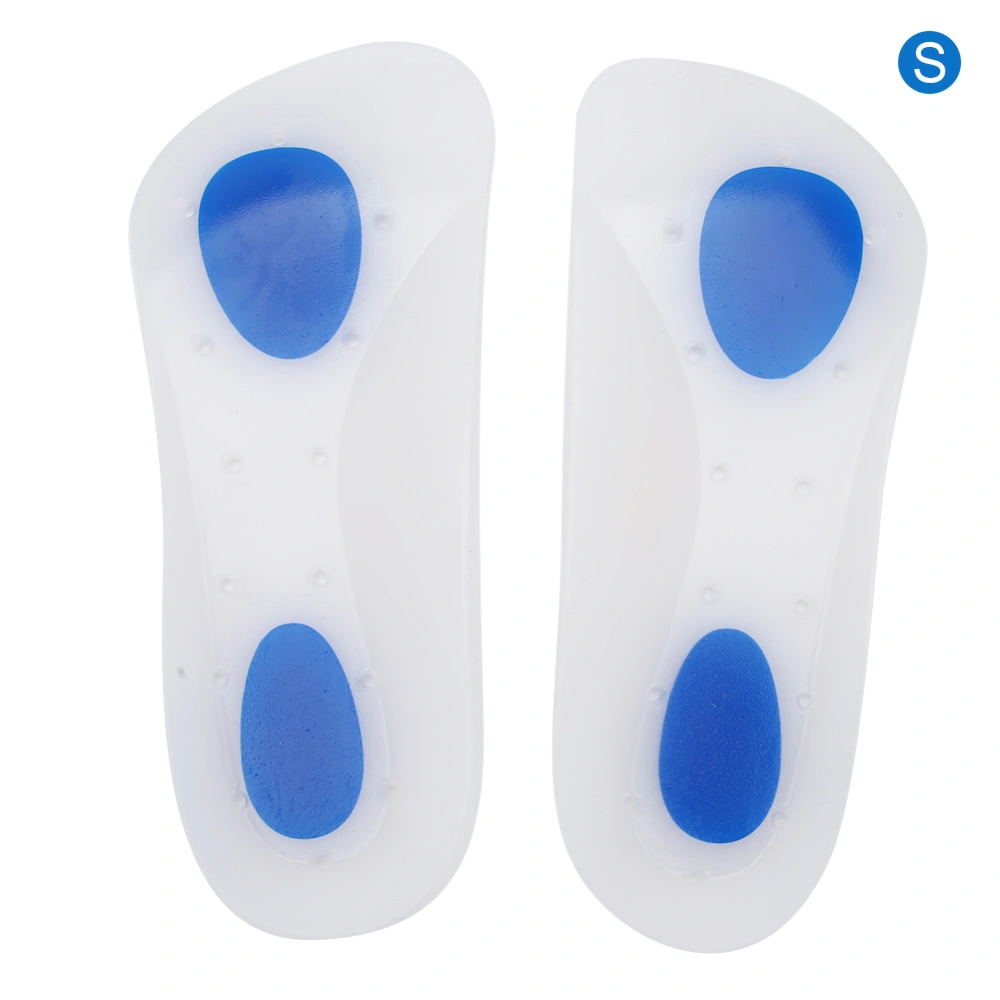 Silicone Sports Shock Absorption Insole Pain Relief Flat Feet Correction Foot PadS(35-39)