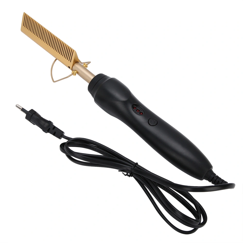 Multi Functional Electric Heating Hair Straightener Comb Hair Curler Curling Iron(EU Plug 220V)