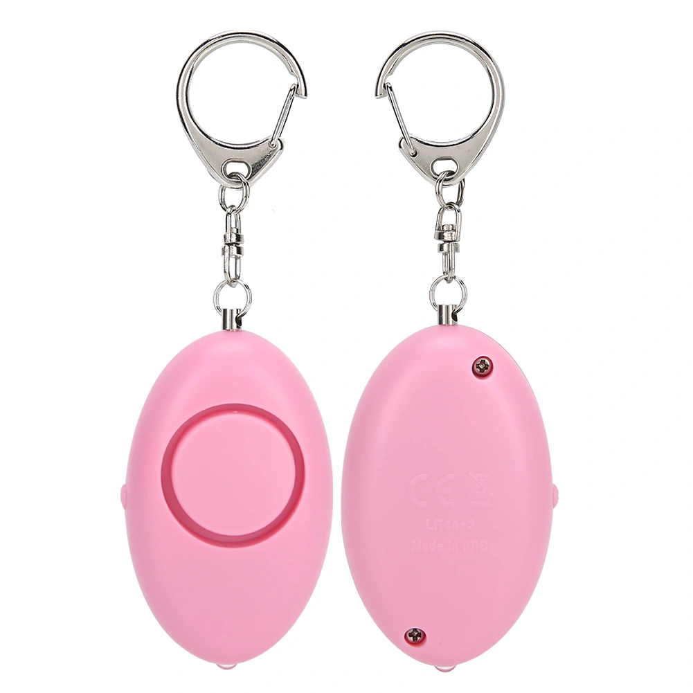 Security Alarm Key Chain Women Elderly Emergency Safety Alarm with LED LightPink
