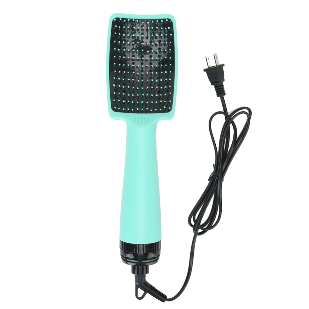 Hair Dryer Comb Wet Dry Dual Use Multi Functional Household Hair Dryer Brush Green(US Plug 110V)