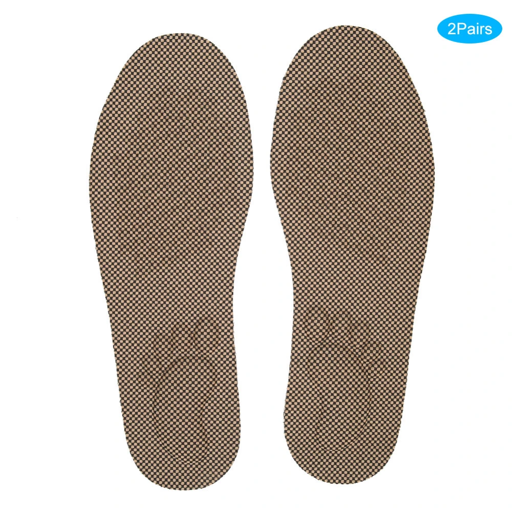 2 Pairs Sports Non-Slip Breathable Insoles Sweat-Absorbing Soft Foot Pad for Foot CareGray