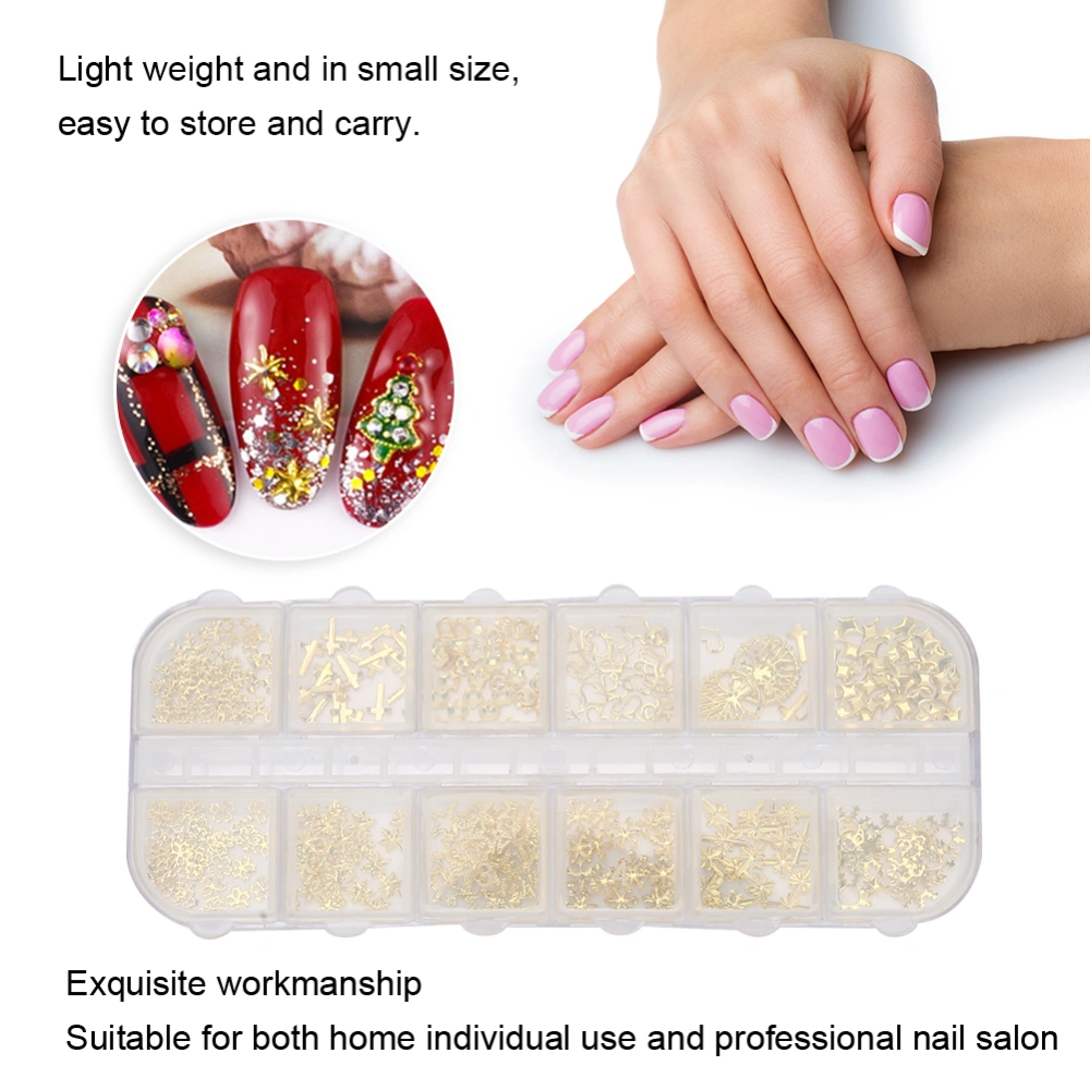 Stylish Nail Art Decoration DIY Alloy Shiny Nail Ornaments Manicure Tool Accessories