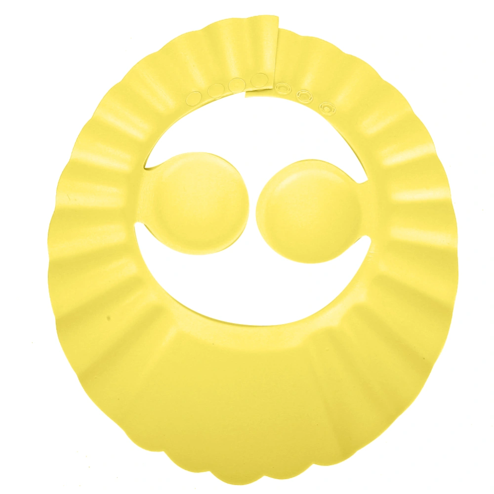 Baby Shower Shampoo Bathing Hat Silicone Hair Sunshade Shield Ear Protection Hat for KidYellow